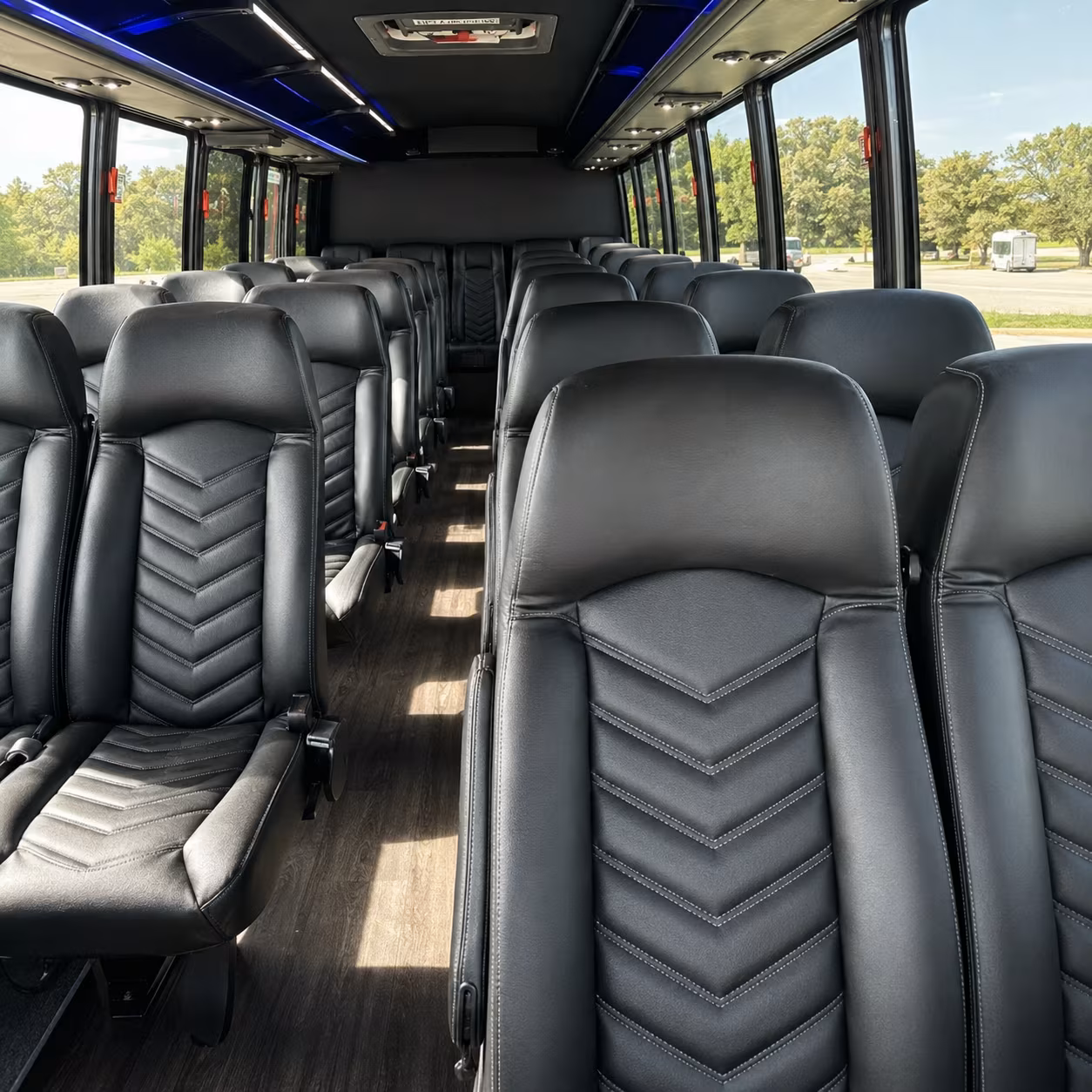 staten island 25 passenger minibus interior