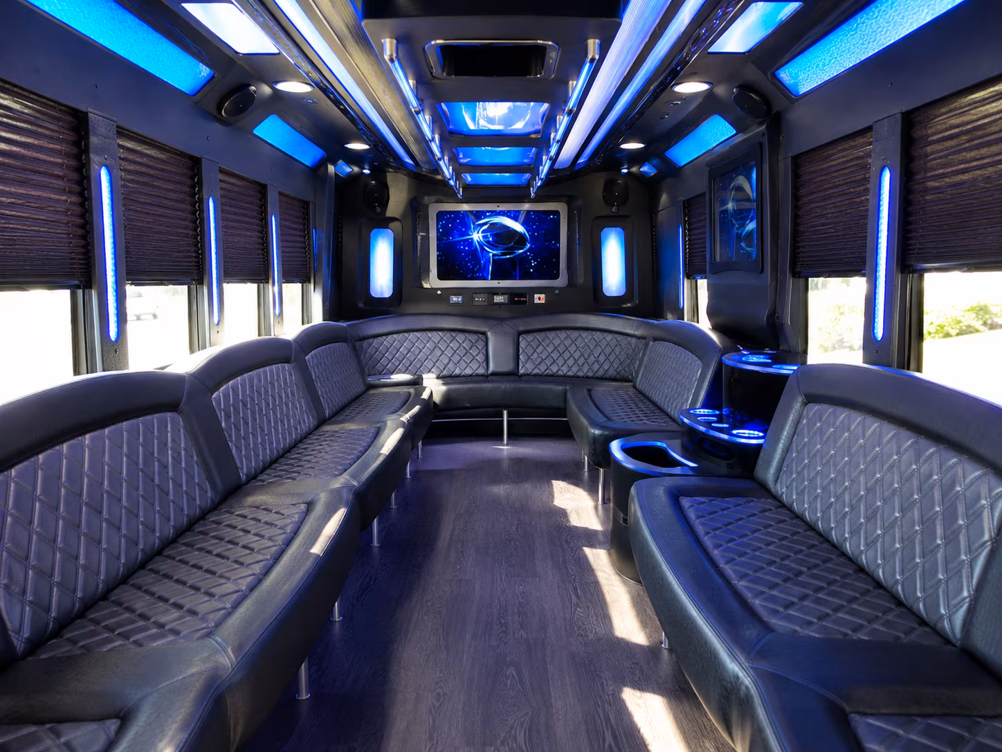 staten island 28 passenger party bus inside