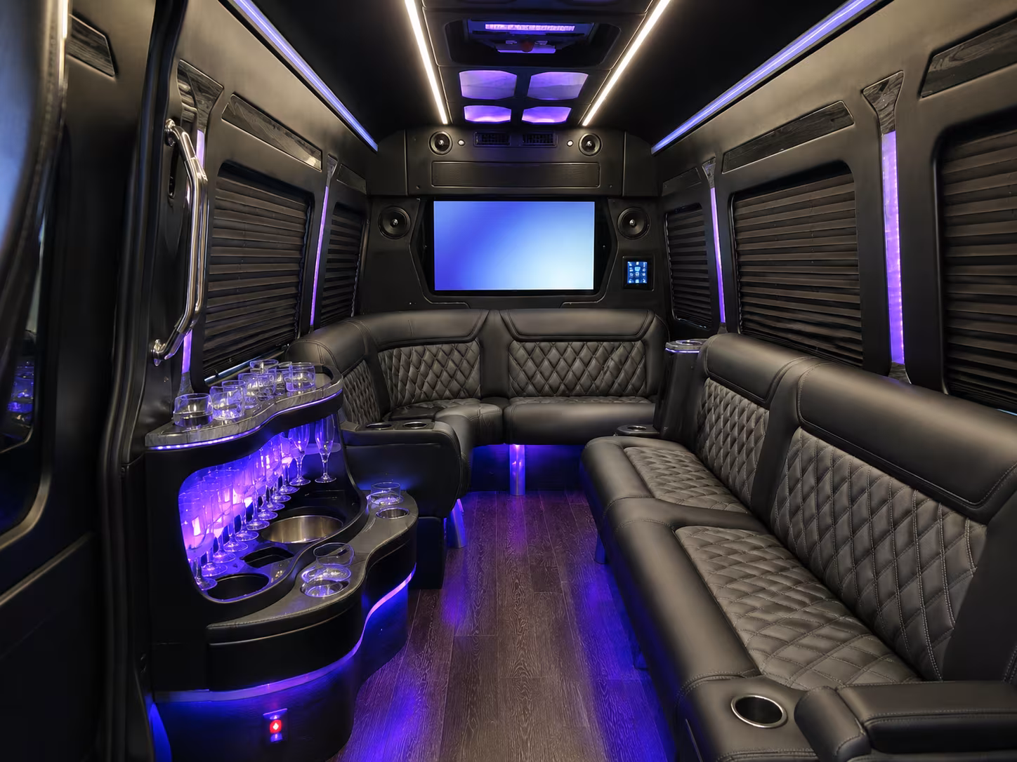 staten island 30 passenger party bus inside