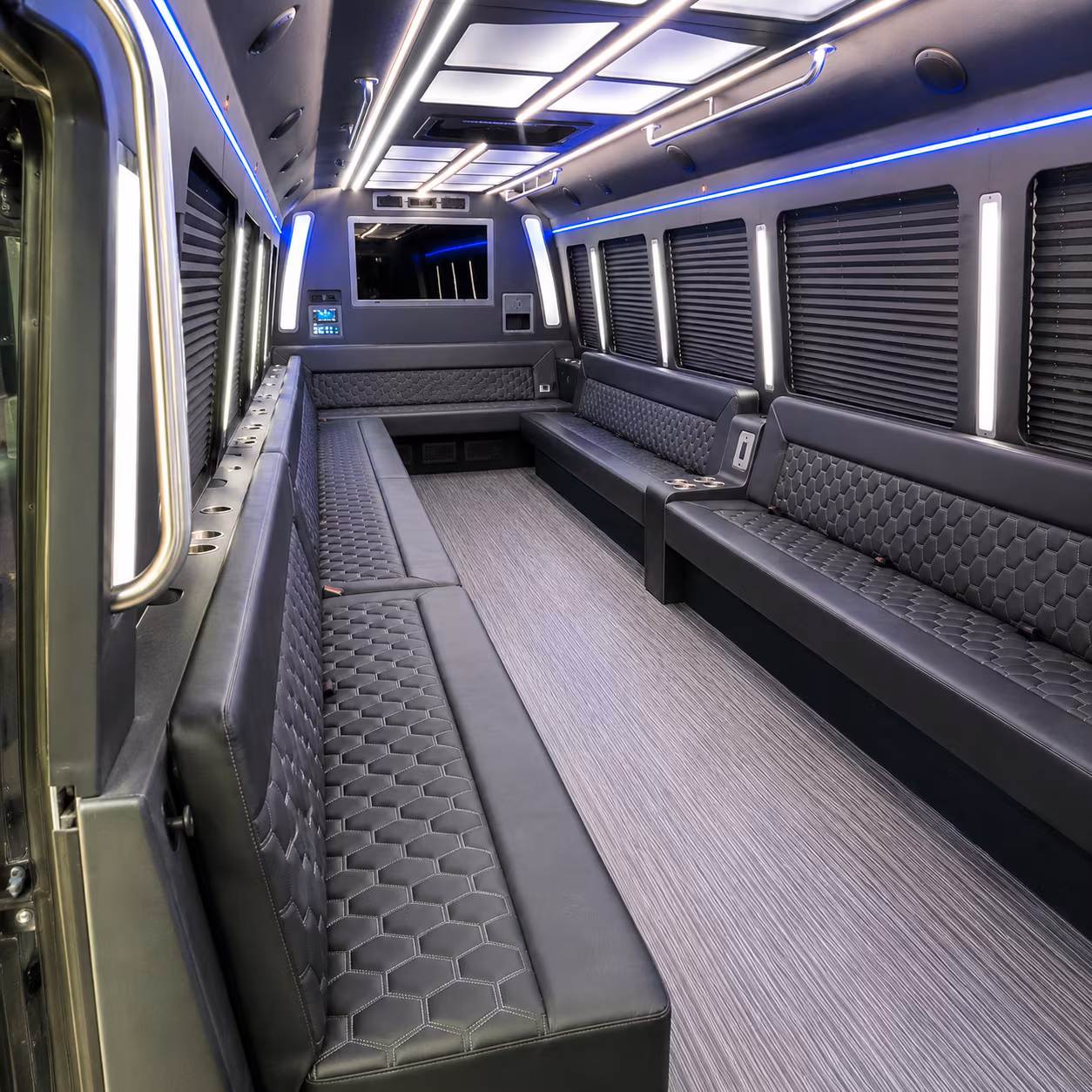 staten island 40 passenger party bus interior