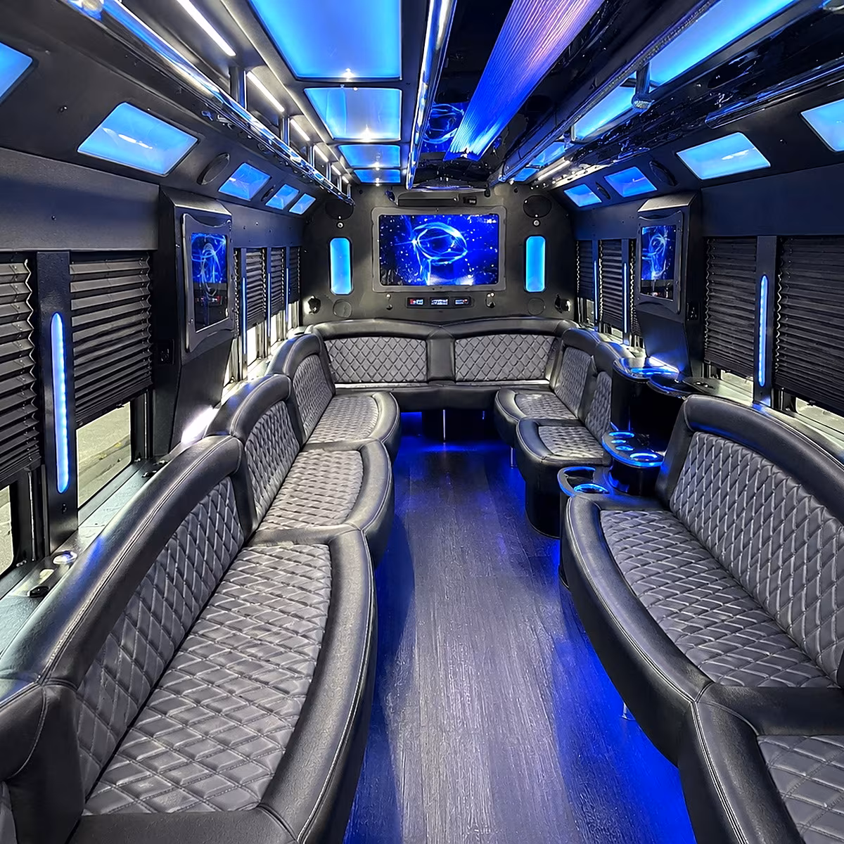 staten island 50 passenger party bus interior