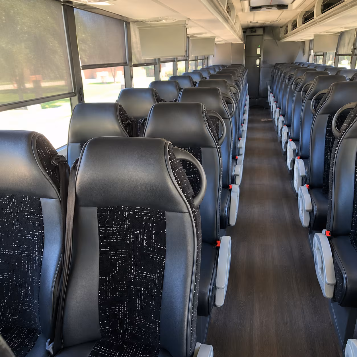 staten island 56 passenger charter bus interior