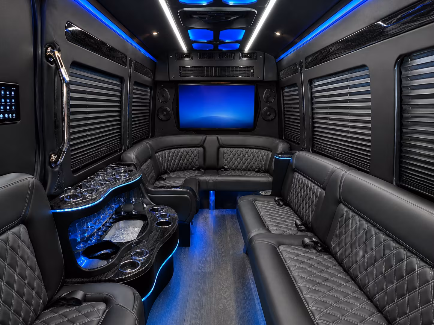 staten island sprinter limousine interior
